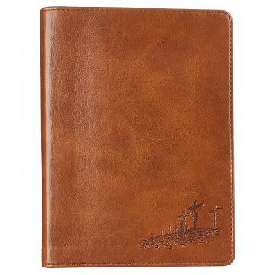 Journal Lux-Leather for God So Loved Brown John 3:16