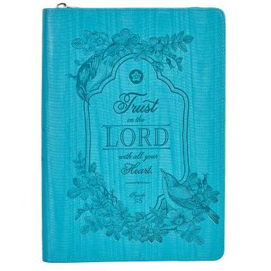 Journal Lux-Leather Trust in the Lord W/Zipper