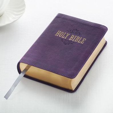 KJV Bible Compact Large Print (Faux Leather, Purple)