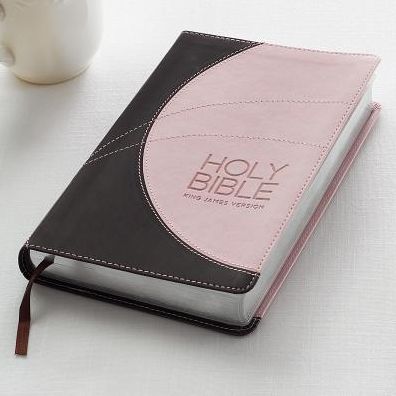 KJV Standard Size Lux-Leather Pink/Brown