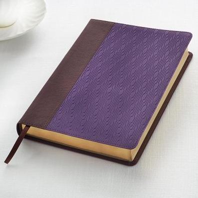 KJV Large Print Lux-Leather Brown/Purple