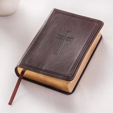 KJV Bible Compact Large Print (Faux Leather, Dark Brown)