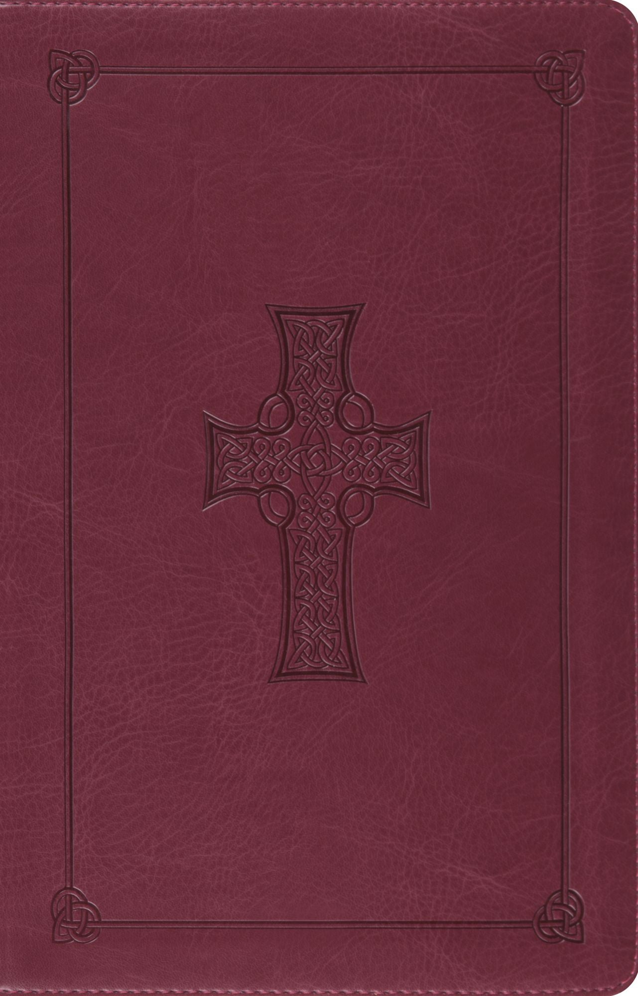 ESV Large Print Thinline Reference Bible (TruTone, Burgundy, Celtic Cross Design)