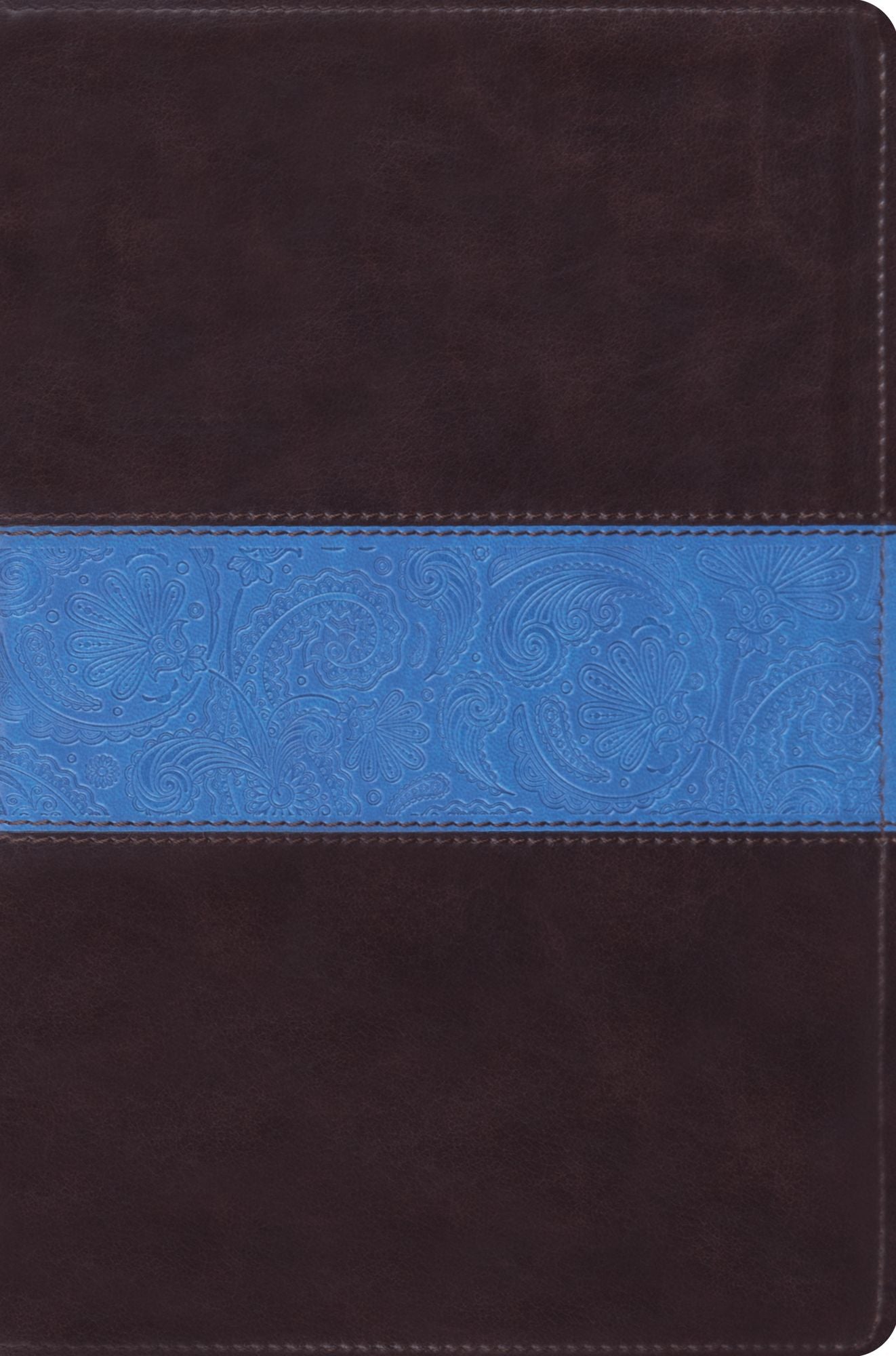 ESV Single Column Legacy Bible (TruTone, Chocolate/Blue, Paisley Design)