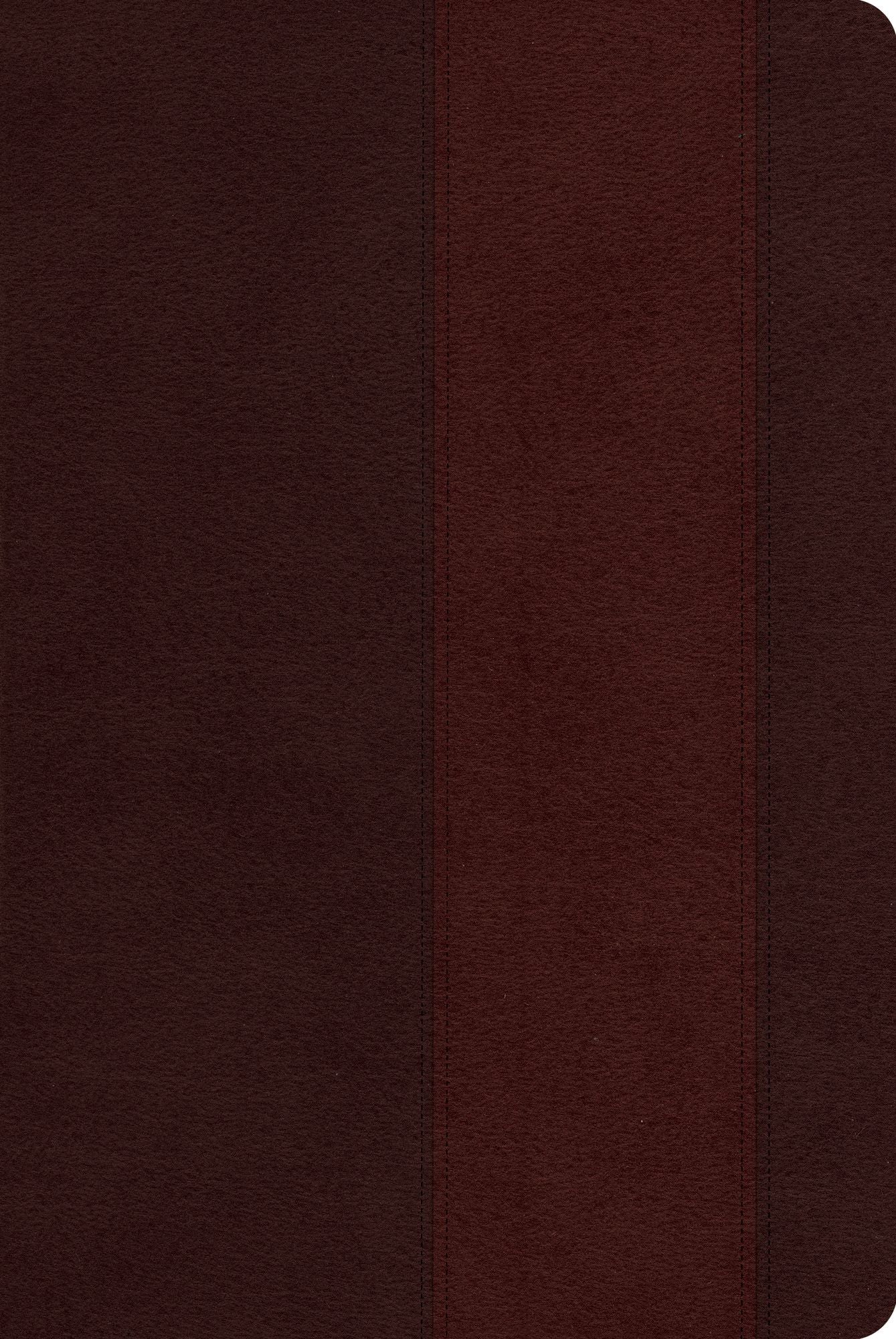ESV Single Column Heritage Bible (TruTone, Brown/Burgundy, Band Design)