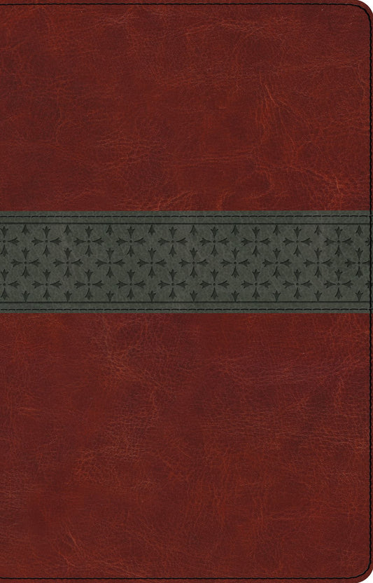 ESV Large Print Thinline Reference Bible (TruTone, Walnut/Slate, Crossband Design)