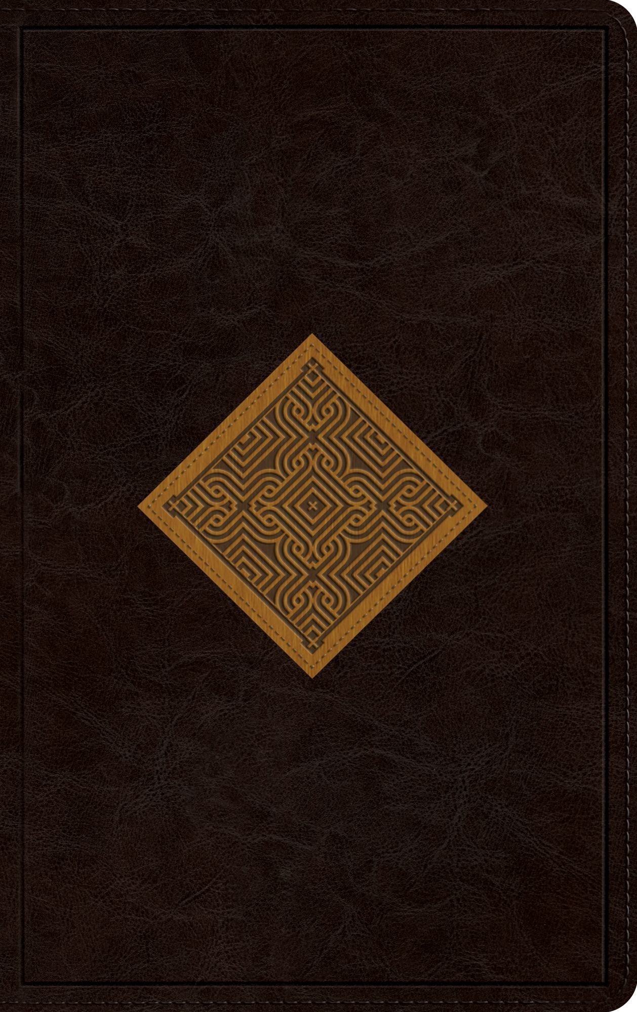 ESV Thinline Bible (TruTone, Brown/Goldenrod, Diamond Weave Design)