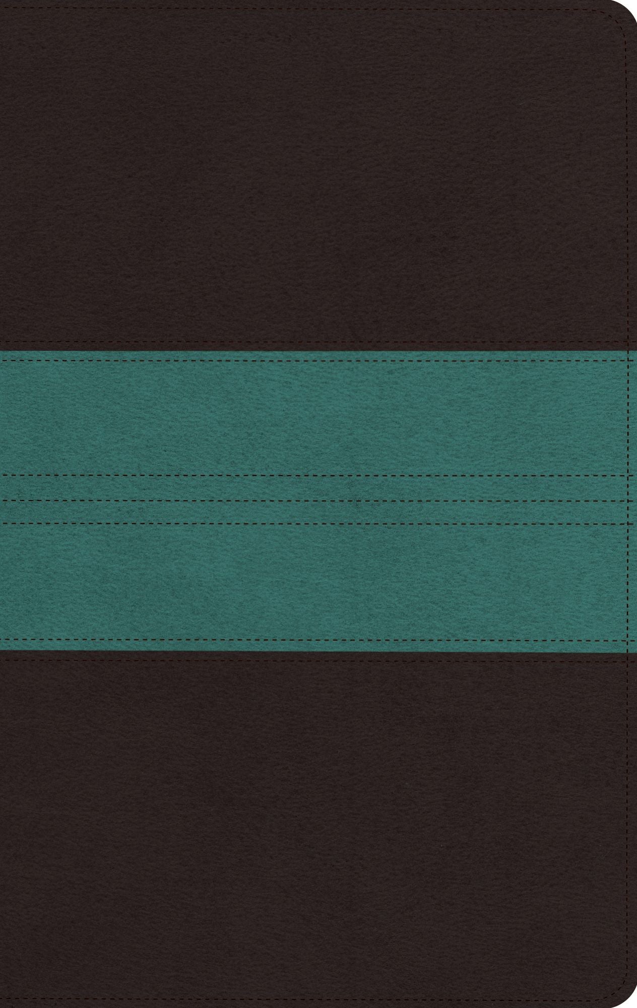 ESV Large Print Personal Size Bible (TruTone, Dark Brown/Teal, Trail Design)