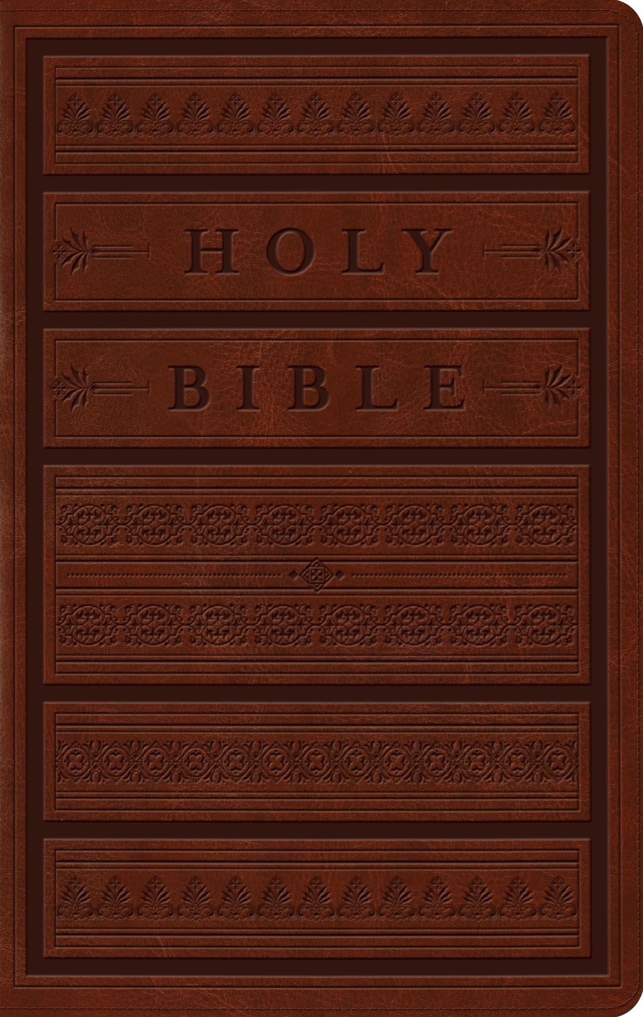 ESV Large Print Personal Size Bible (TruTone, Brown, Engraved Mantel Design)