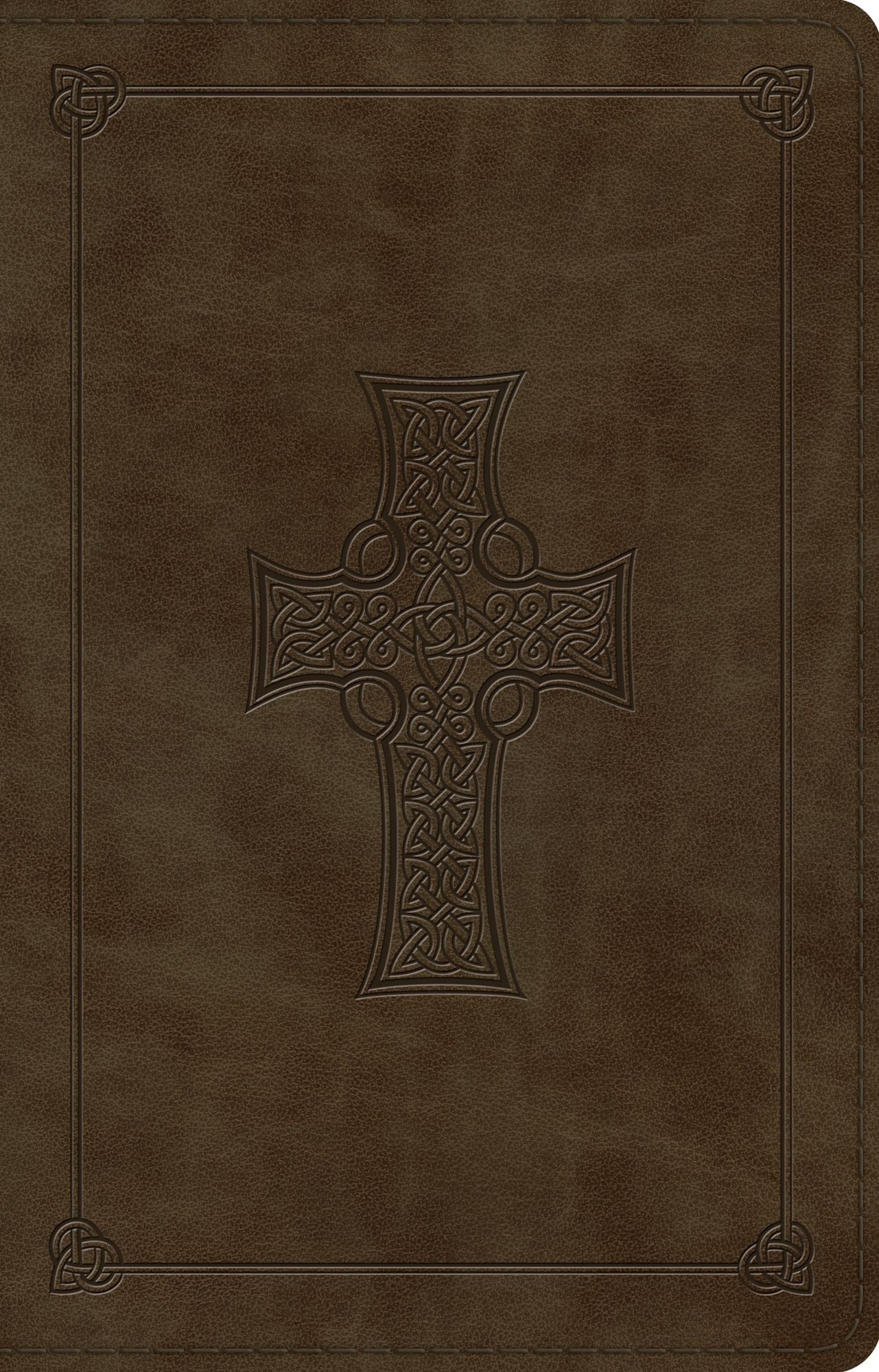 ESV Large Print Thinline Reference Bible (TruTone, Olive, Celtic Cross Design)