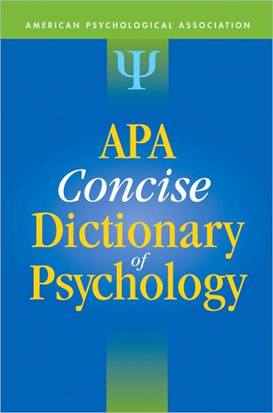 APA Concise Dictionary of Psychology