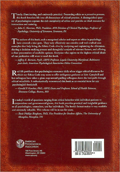 APA Ethics Code Commentary and Case Illustrations