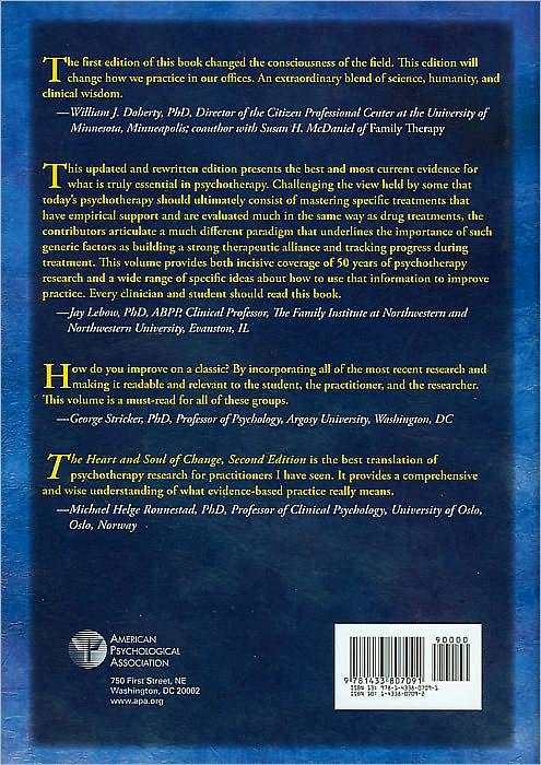 The Heart and Soul of Change: Delivering What Works in Therapy