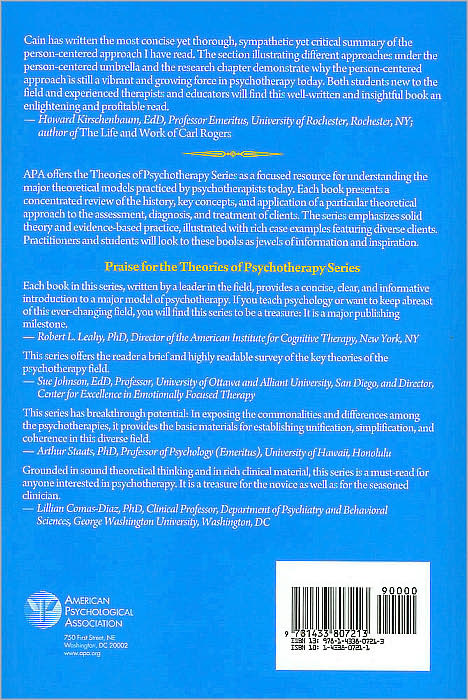 Person-Centered Psychotherapies (Theories of Psychotherapy Series)