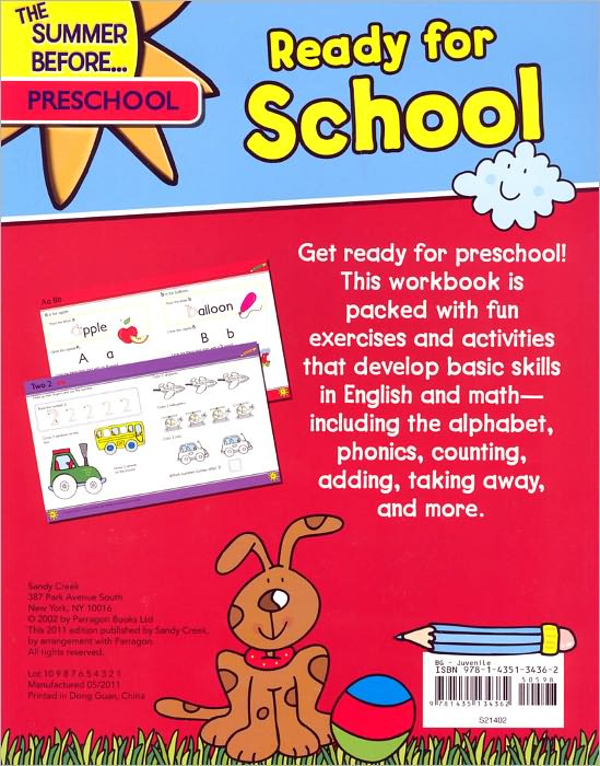 The Summer Before...Preschool: Ready for School