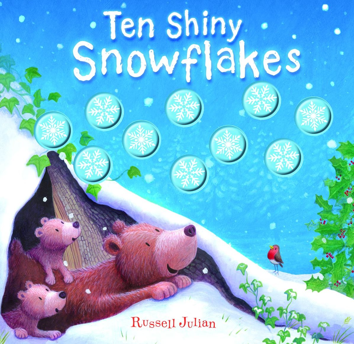 Ten Shiny Snowflakes