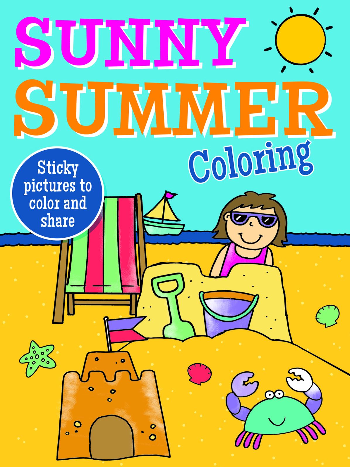 Sunny Summer Coloring (Sticky Note Pad)