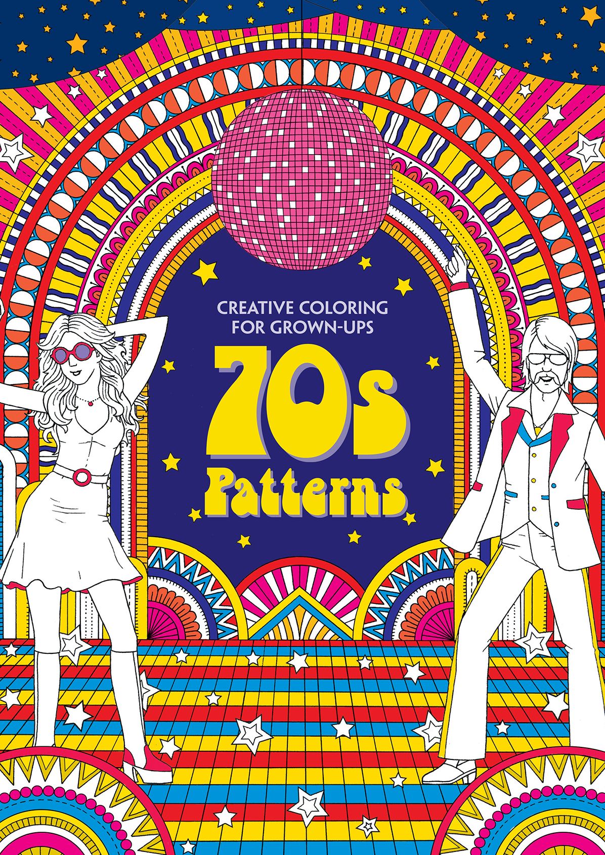 Creative Coloring for Grown-Ups: 70s Patterns