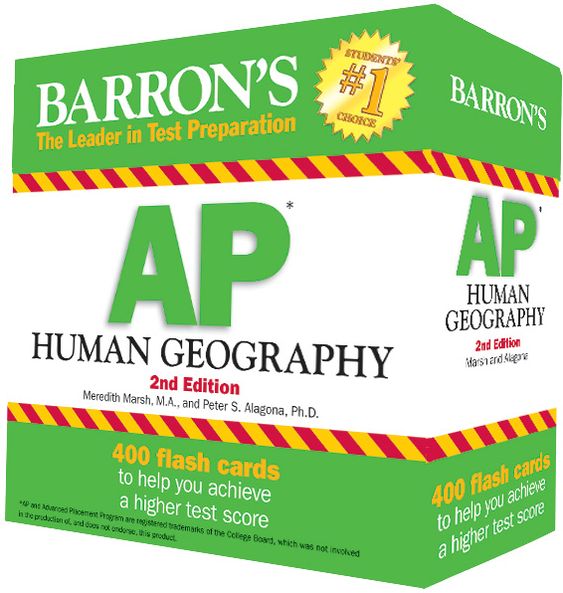 Barron's AP Human Geography Flash Cards, 2nd Edition