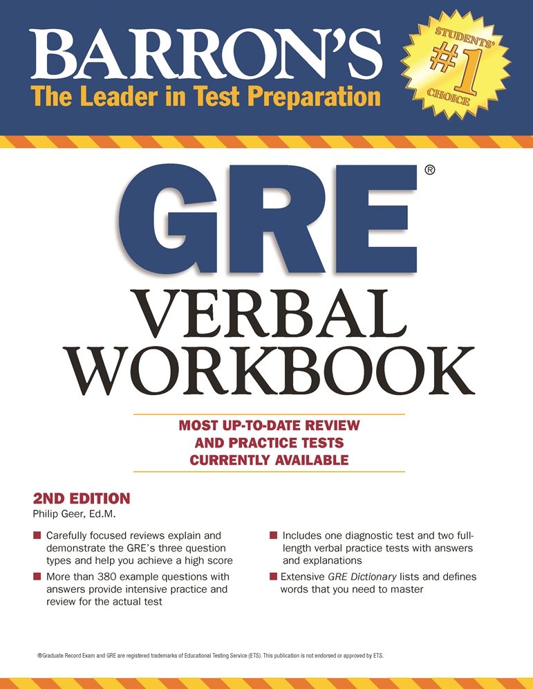 Barron's GRE Verbal Workbook, 2nd Edition