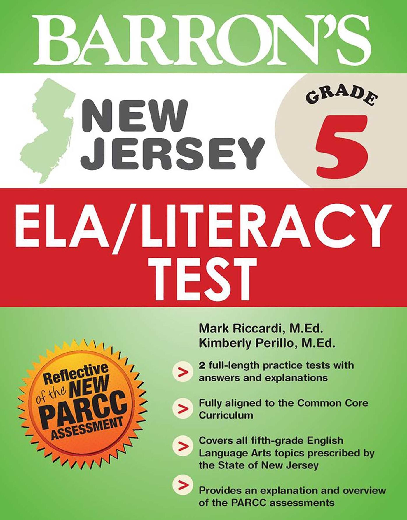 Barron's New Jersey Grade 5 ELA/Literacy Test