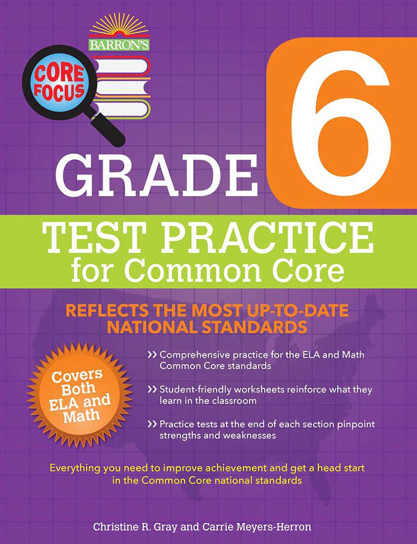 Barron's Core Focus: Grade 6 Test Practice for Common Core