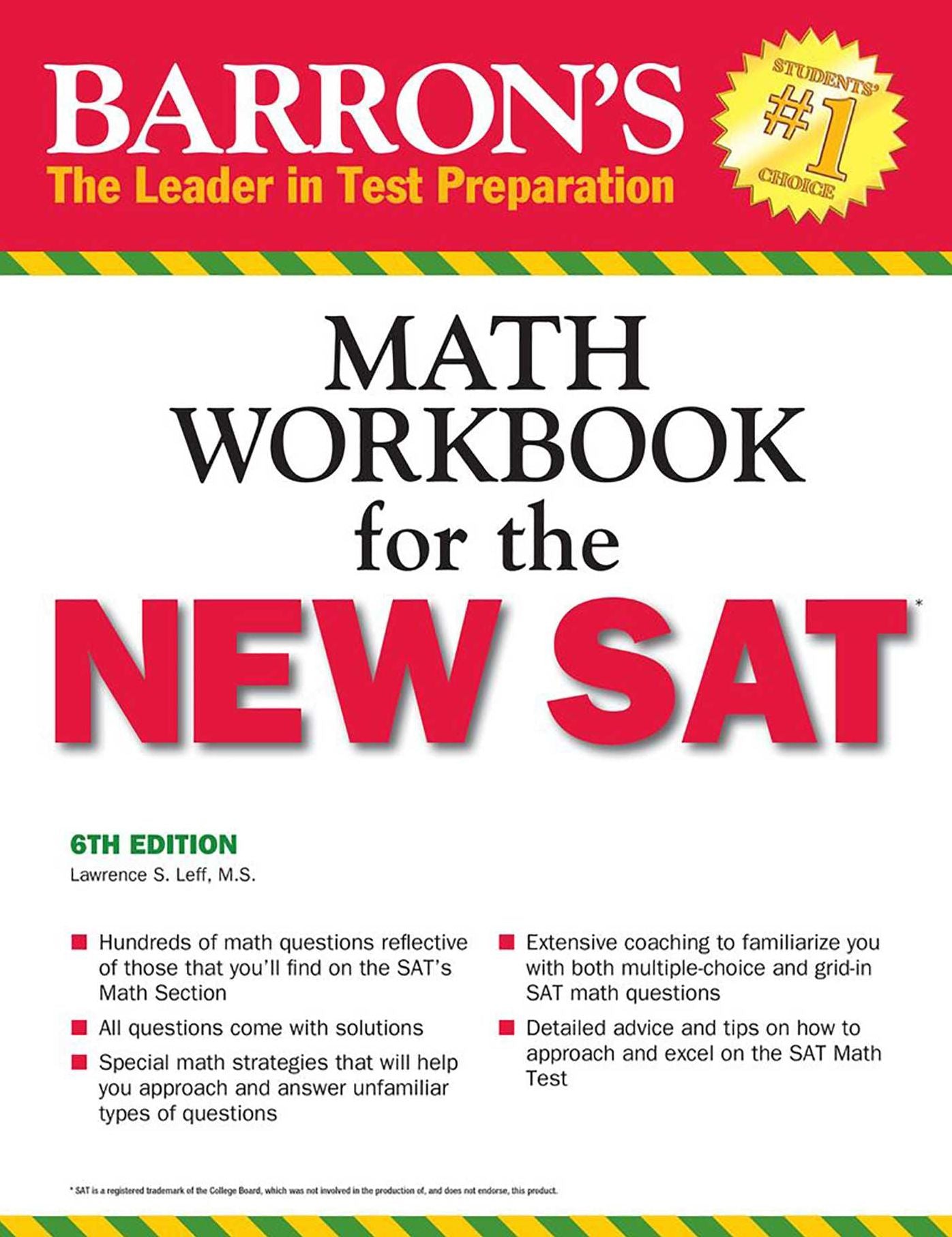 Barron's Math Workbook for the NEW SAT, 6th Edition