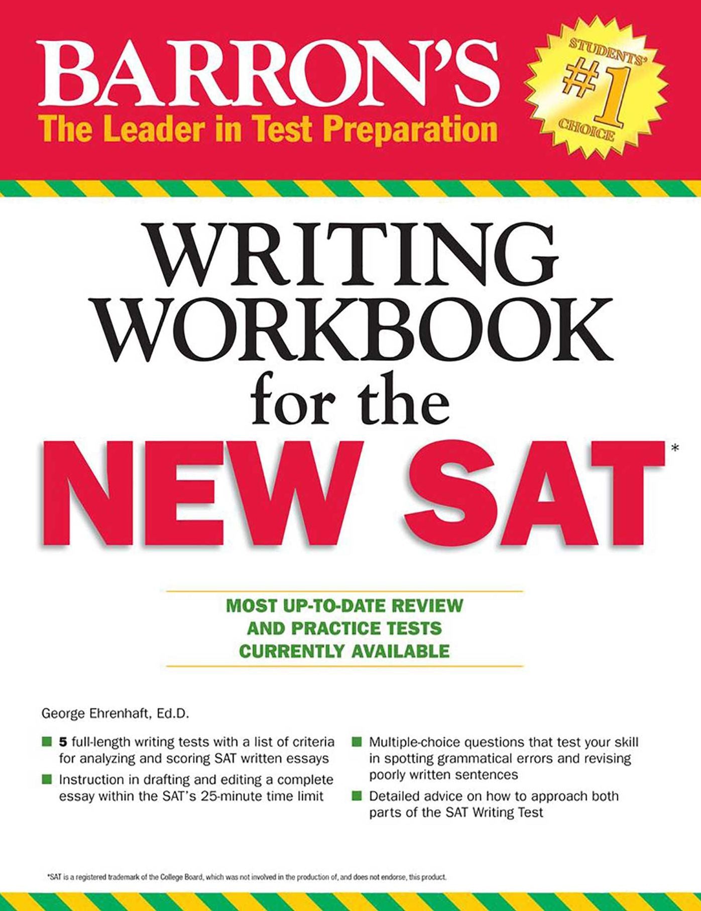 Barron's Writing Workbook for the NEW SAT, 4th Edition