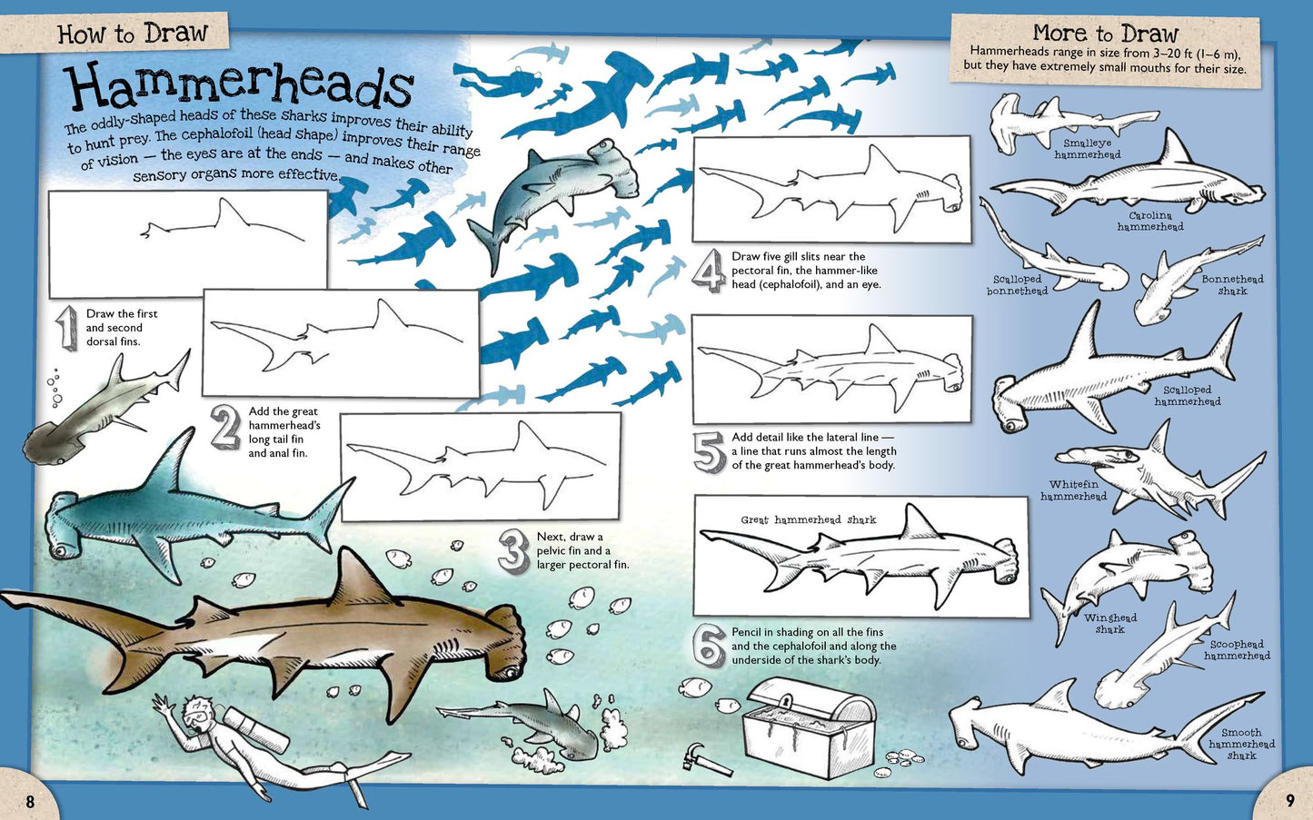 How to Draw Incredible Sharks and Other Ocean Giants: Packed with over 80 Creatures of the Sea