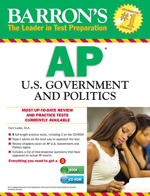 Barron's AP U.S. Government and Politics with CD-ROM, 8th Edition