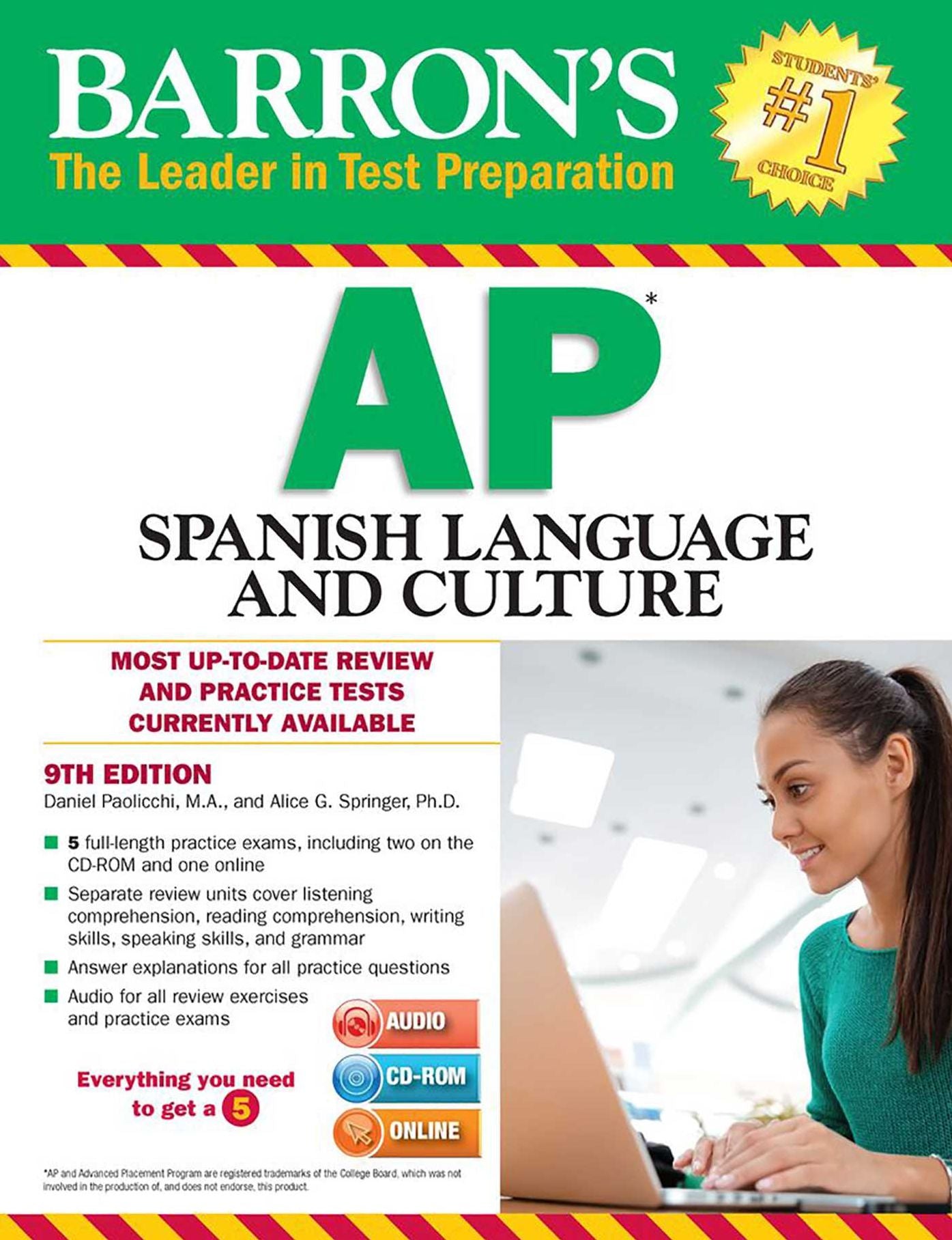Barron's AP Spanish Language and Culture with MP3 CD & CD-ROM, 9th Edition