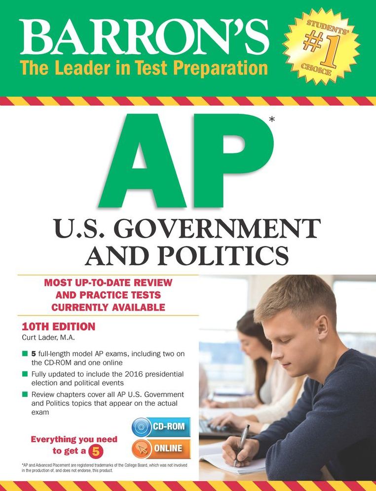 Barron's AP U.S. Government and Politics , 10th Edition