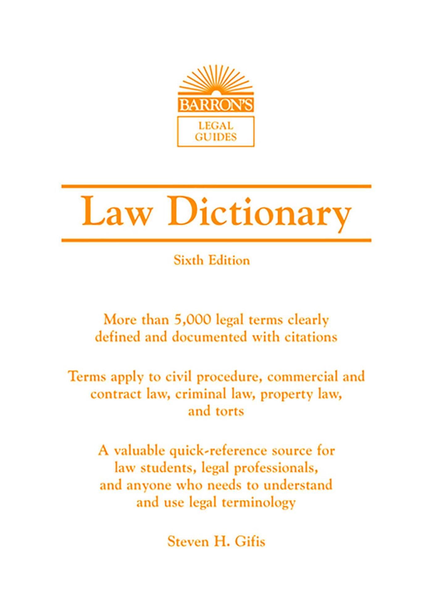 Law Dictionary, Mass Market, 6th Ed.