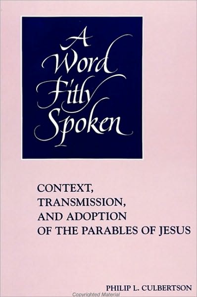 Word Fitly Spoken, A