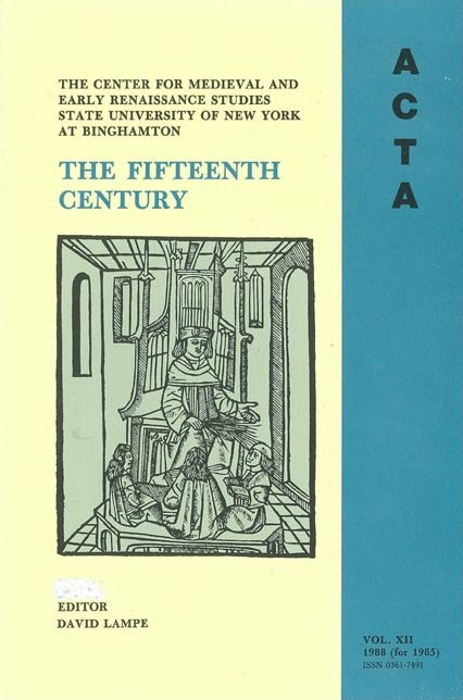 ACTA Volume #12: The Fifteenth Century