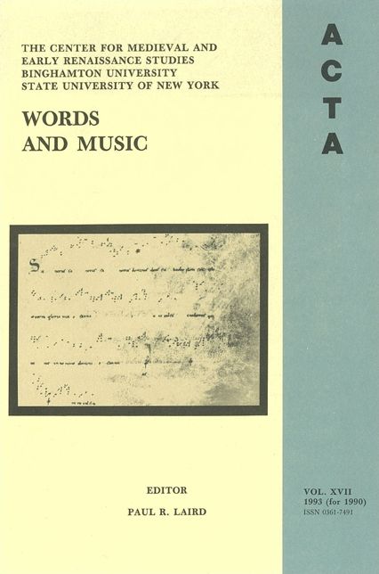 ACTA Volume #17: Words and Music