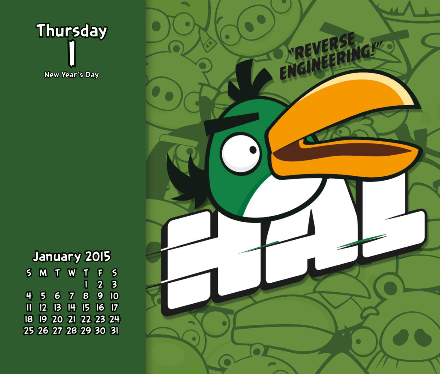 Angry Birds 2015 Calendar