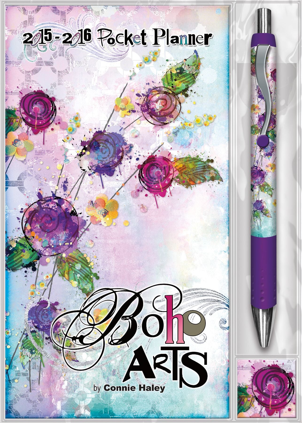 2015 Boho Arts Connie Haley Pocket Planner & Pen Calendar