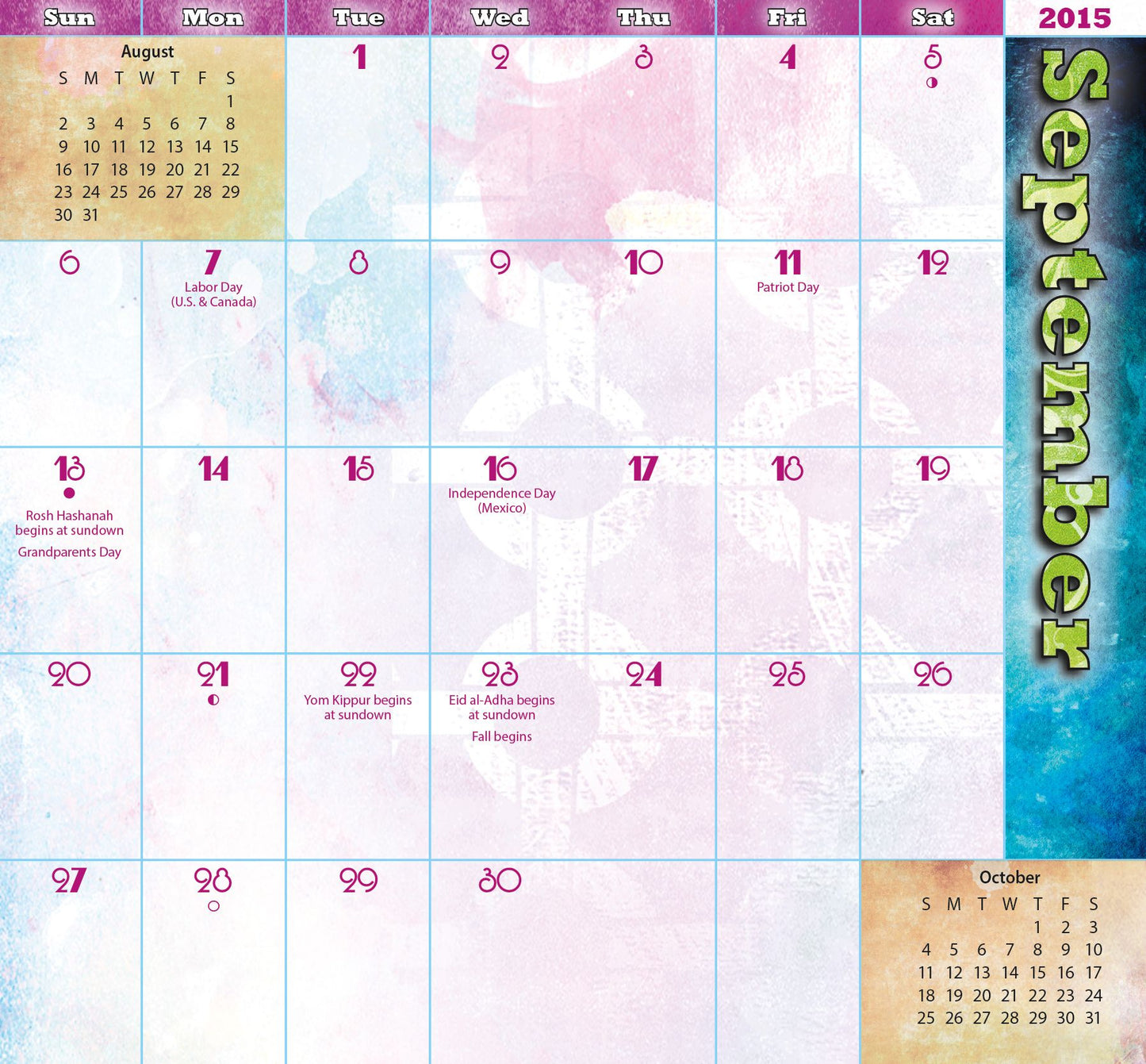 2015 Boho Arts Connie Haley Pocket Planner & Pen Calendar