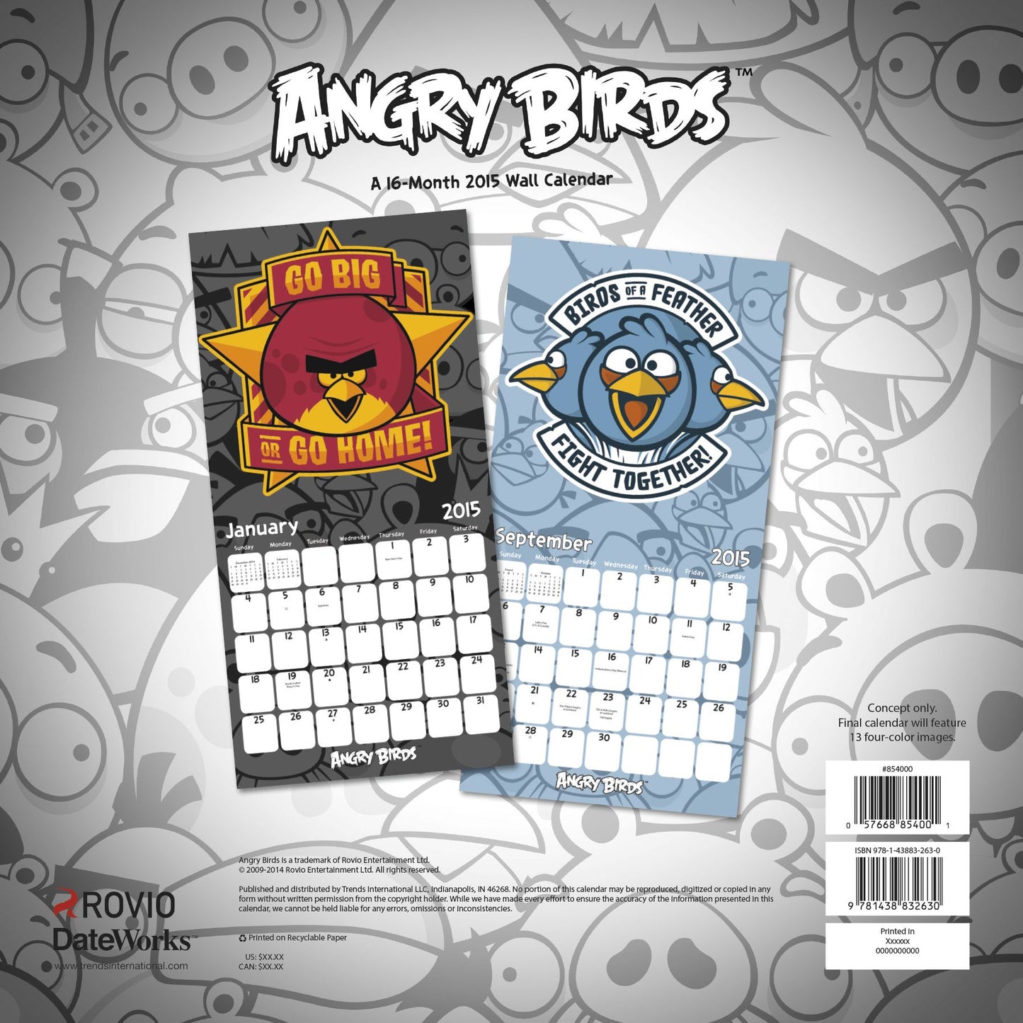 Angry Birds 2015 Calendar