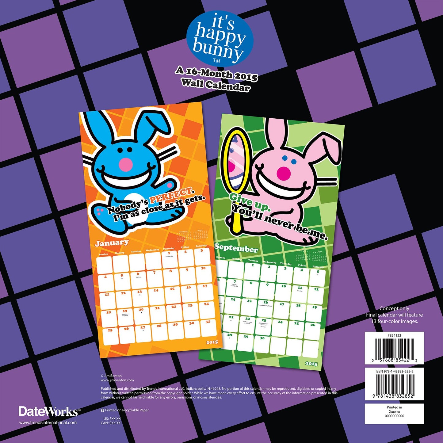 It's Happy Bunny 2015 Calendar