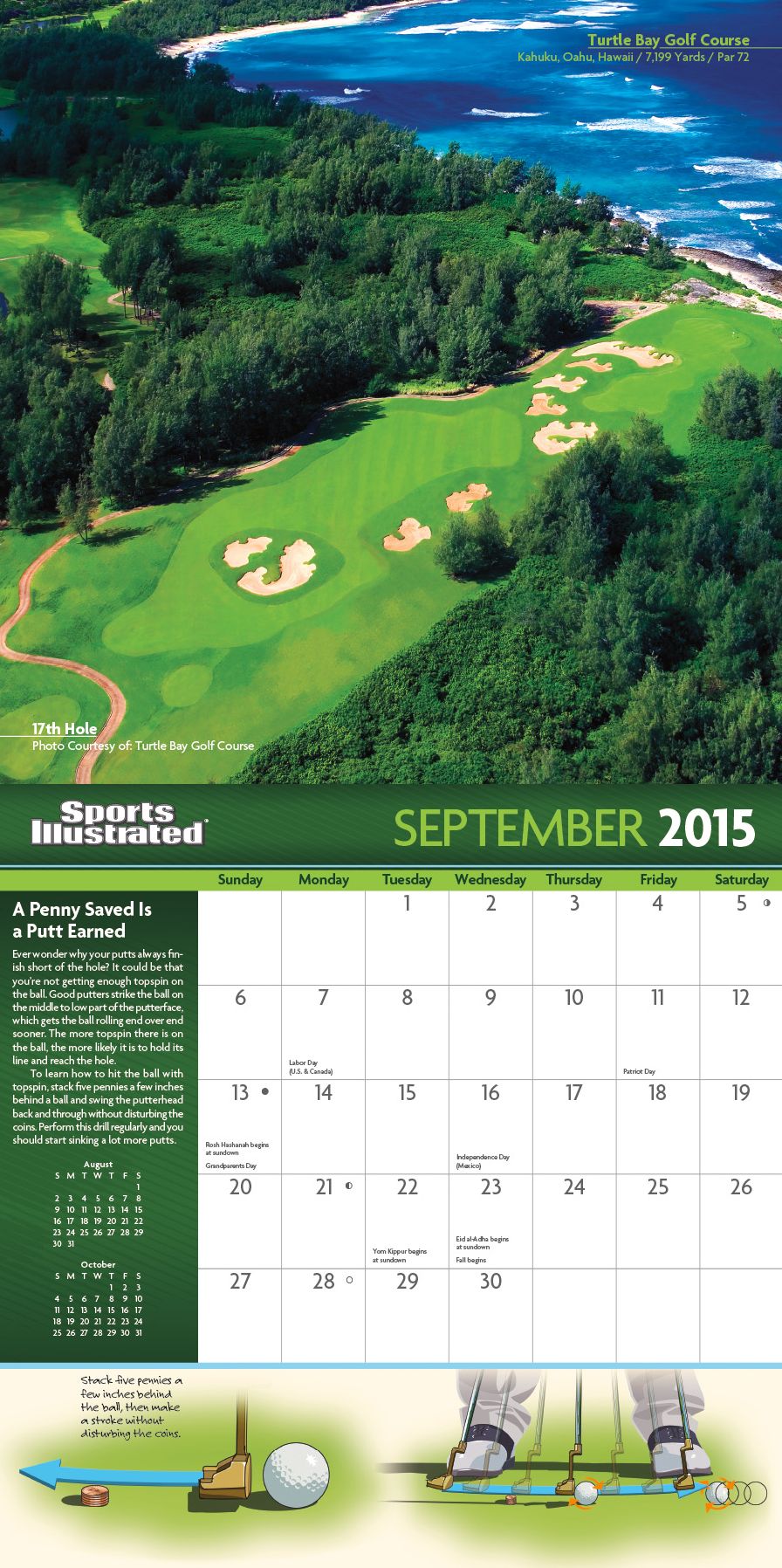 Sports Illustrated Golf Courses 2015 Calendar
