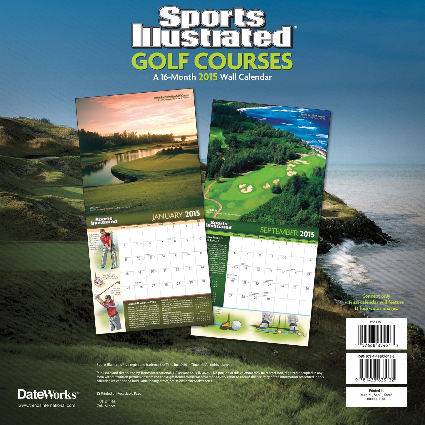Sports Illustrated Golf Courses 2015 Calendar