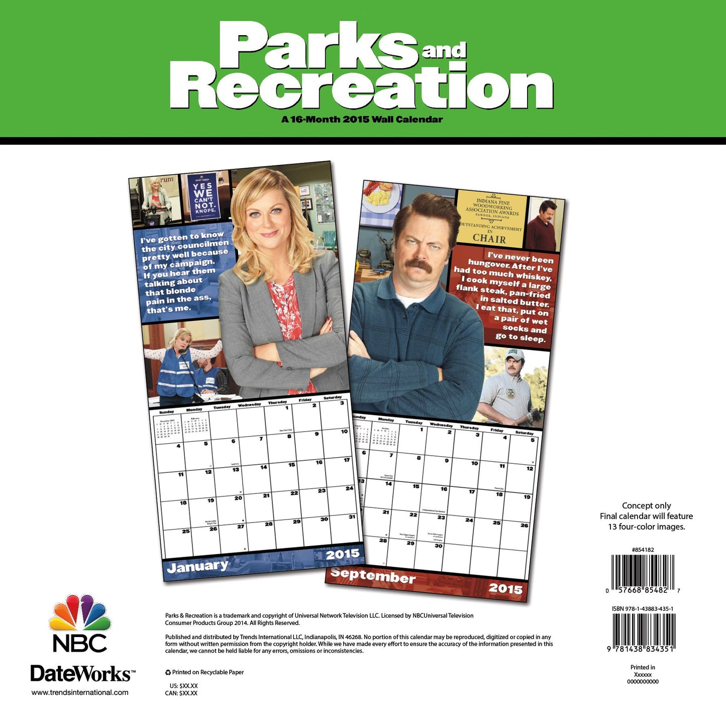 Parks and Recreation 2015 Calendar