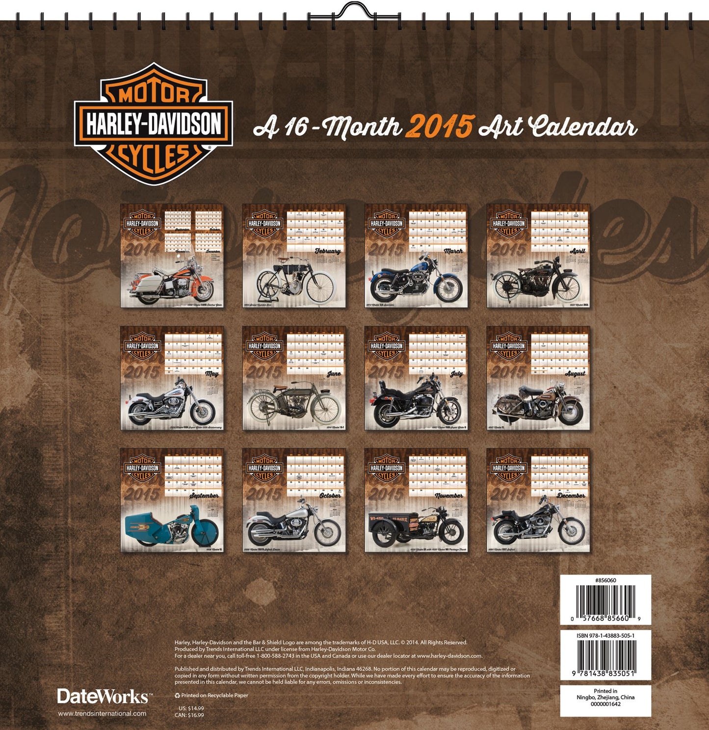 Harley-Davidson 2015 Calendar