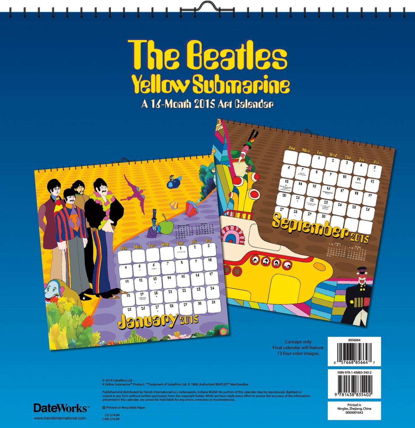 The Beatles 2015 Calendar
