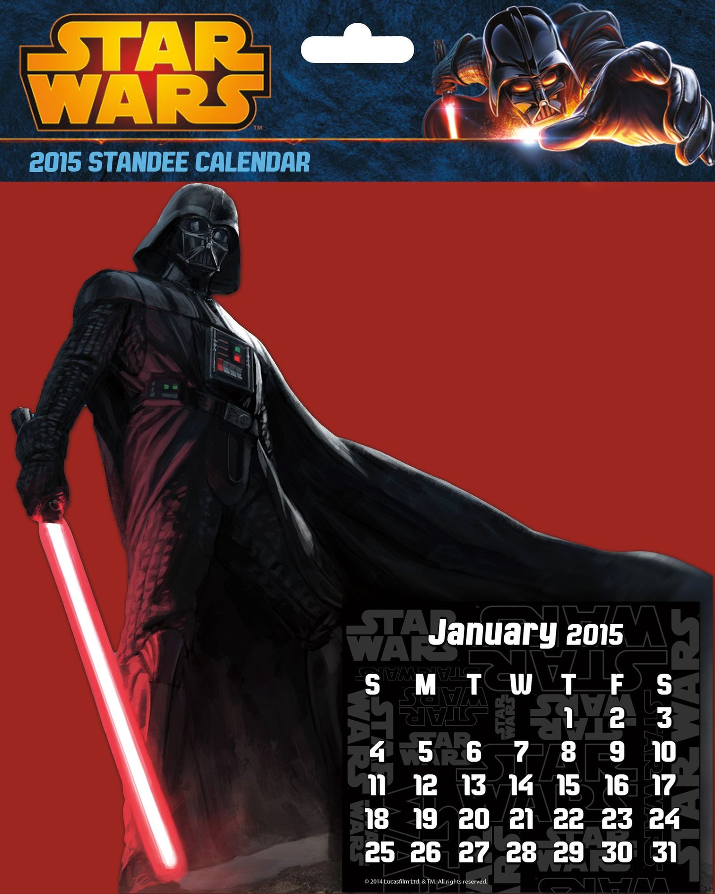 Star Wars 2015 Standee Calendar