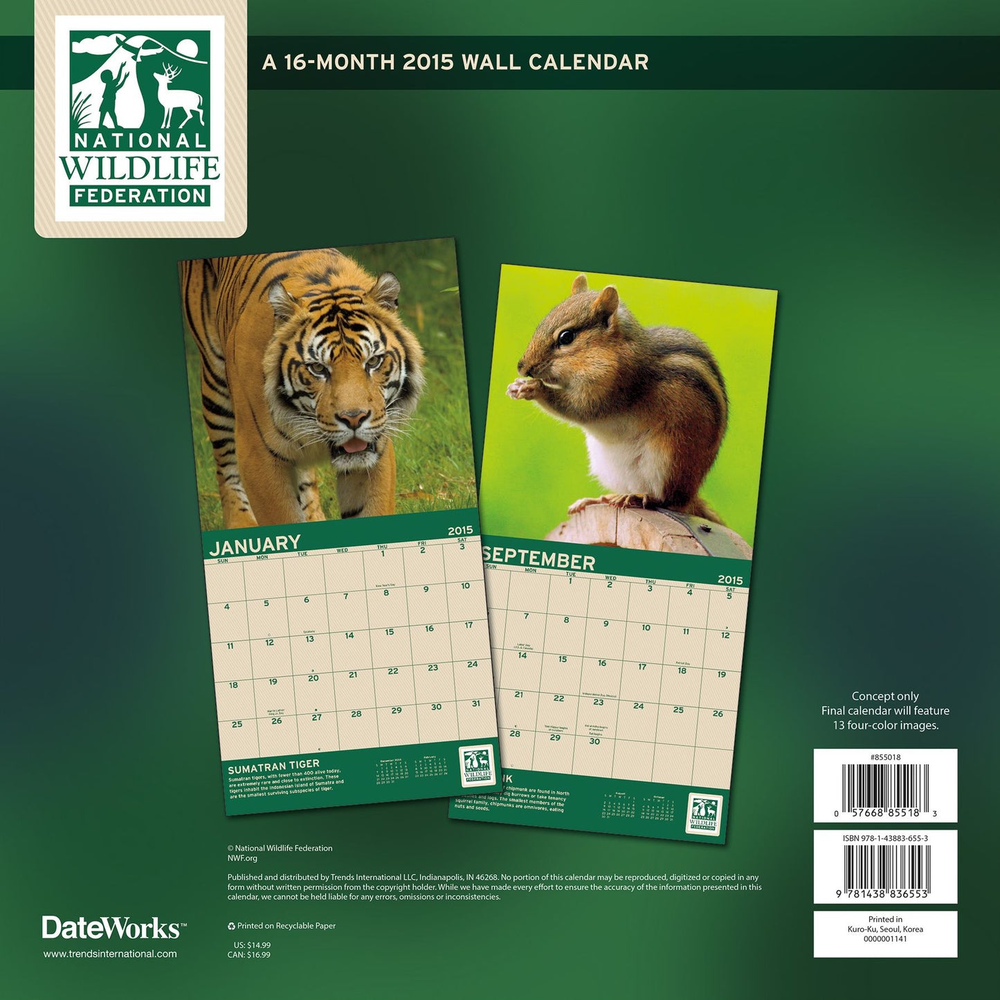 National Wildlife Federation 2015 Calendar