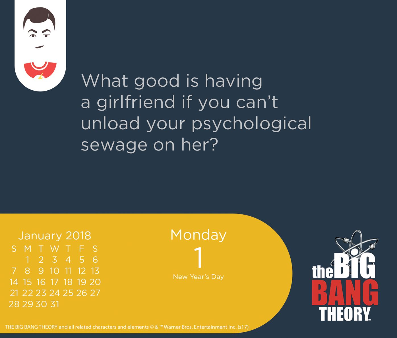 2018 THE BIG BANG THEORY BOX CALENDAR