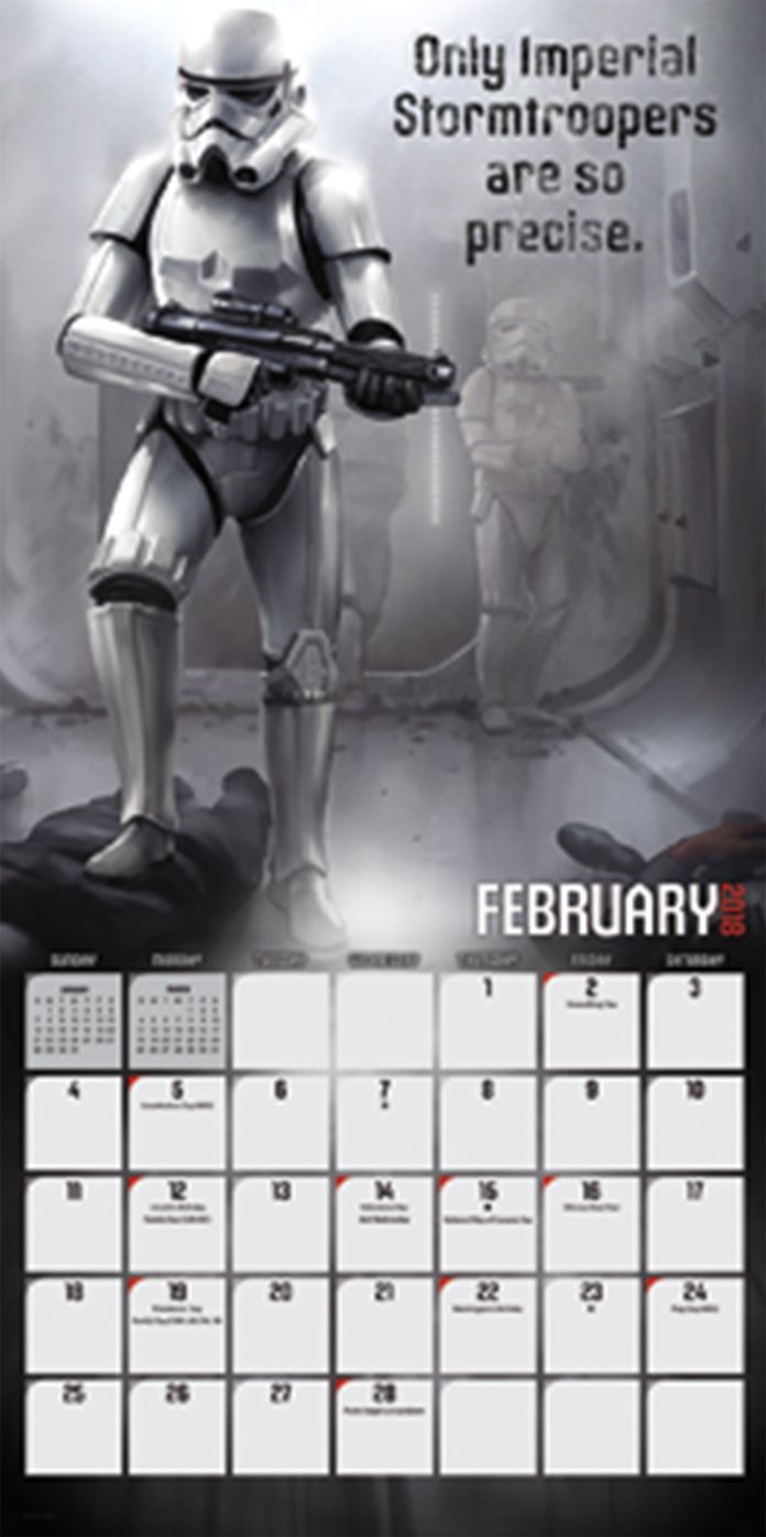 2018 STAR WARS SAGA MINI WALL CALENDAR